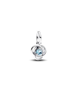 Pandora Birthstone March Eternity Circle Joia Conta Pendente Pulseira Mulher 793125C03