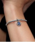 Pandora Birthstone September Eternity Circle Joia Conta Pendente Pulseira Mulher 793125C09