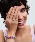 Pandora Encircled Pink Murano Joia Conta Mulher 793241C00