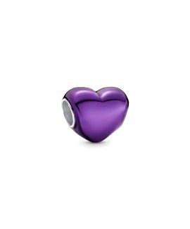 Pandora Metallic Purple Heart Joia Conta Mulher 793337C01