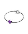 Pandora Metallic Purple Heart Joia Conta Mulher 793337C01