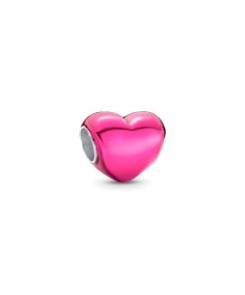 Pandora Metallic Pink Heart Joia Conta Mulher 793337C03