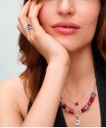 Pandora Metallic Pink Heart Joia Conta Mulher 793337C03
