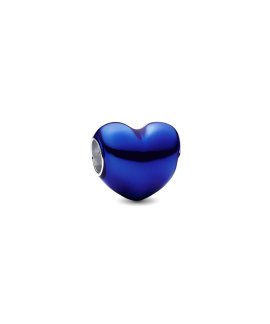 Pandora Metallic Blue Heart Joia Conta Mulher 793337C05