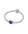 Pandora Metallic Blue Heart Joia Conta Mulher 793337C05
