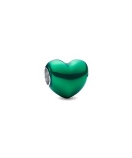 Pandora Metallic Green Heart Joia Conta Mulher 793337C07