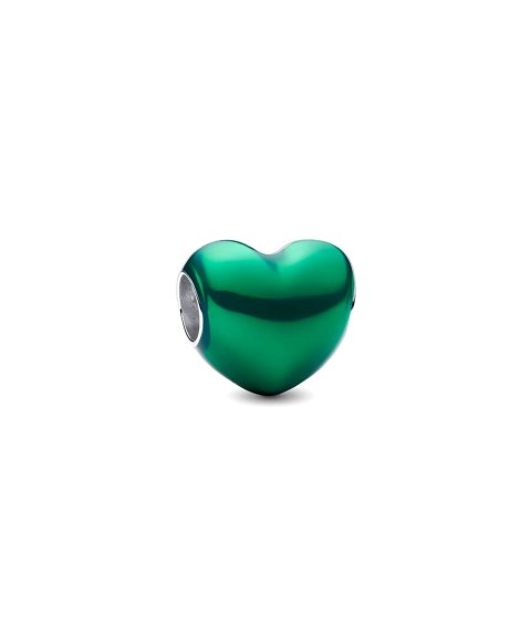 Pandora Metallic Green Heart Joia Conta Mulher 793337C07