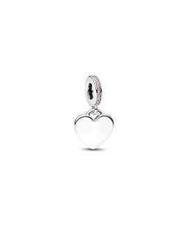 Pandora Engravable Heart Pink Stone Joia Conta Pendente Pulseira Mulher 793926C02
