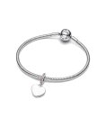 Pandora Engravable Heart Pink Stone Joia Conta Pendente Pulseira Mulher 793926C02