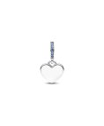Pandora Engravable Heart Blue Stone Joia Conta Pendente Pulseira Mulher 793926C03