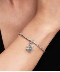 Pandora Opalescent Snowflake Joia Conta Pendente Pulseira Mulher 794142C01