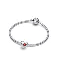 Pandora Engravable Red Stone Heart Joia Conta Mulher 794161C01