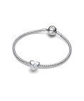 Pandora Engravable Sea Aqua Blue Stone Heart Joia Conta Mulher 794161C03