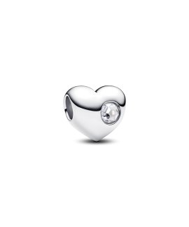 Pandora Engravable Clear Stone Heart Joia Conta Mulher 794161C04