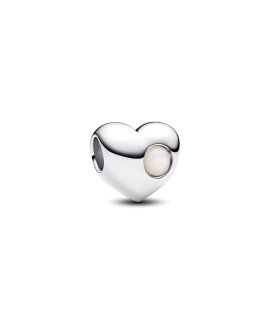 Pandora Engravable White Stone Heart Joia Conta Mulher 794161C06