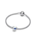 Pandora Engravable Blue Stone Heart Joia Conta Mulher 794161C09
