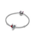 Pandora Disney Stitch with Red Murano Glass Rose Joia Conta Mulher 794378C01