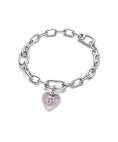 Pandora ME Radiating Pink Heart Medallion Joia Conta Pendente Pulseira Mulher 794409C01