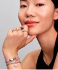 Pandora Pink Ceramic Heart Padlock Joia Conta Pendente Pulseira Mulher 794424C01