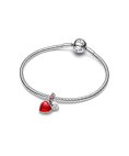 Pandora Red Murano Glass Heart Joia Conta Pendente Pulseira Mulher 794429C01