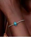 Pandora Turquoise Murano Glass and Glitter Joia Conta Mulher 794701C01