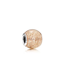 Pandora Rose Golden Glitter Ball Joia Conta Mulher 796327EN145