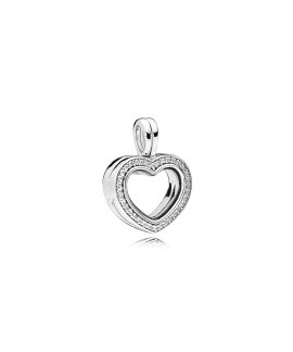 Pandora Sparkling Heart Locket Joia Pendente Colar Mulher 797248CZ