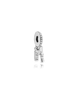 Pandora Graduation Scroll Joia Conta Pendente Pulseira Mulher 797396