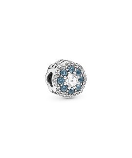 Pandora Sparkle Flower Blue Joia Conta Mulher 797851NMB