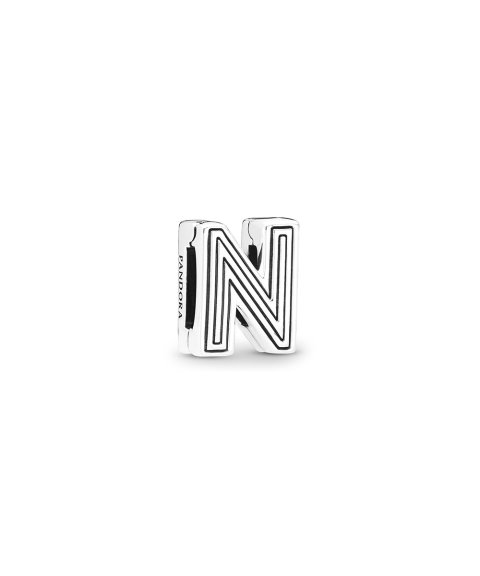 Pandora Reflexions Letter N Joia Conta Clip Mulher 798210