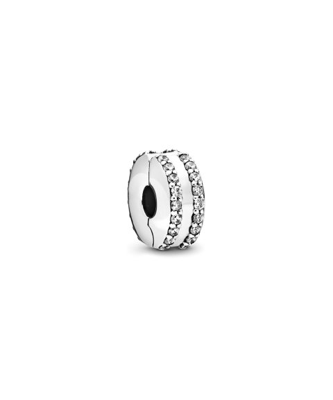 Pandora Double Lined Pavé Joia Conta Clip Mulher 798422C01