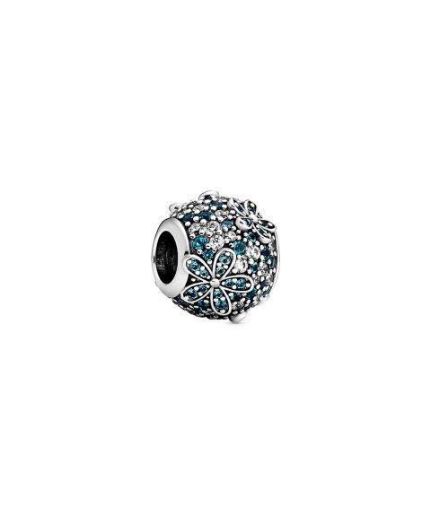 Pandora Teal Pavé Daisy Flower Joia Conta Mulher 798797C01