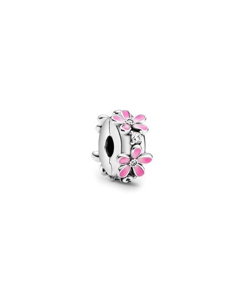 Pandora Pink Daisy Flower Joia Conta Clip Mulher 798809C01