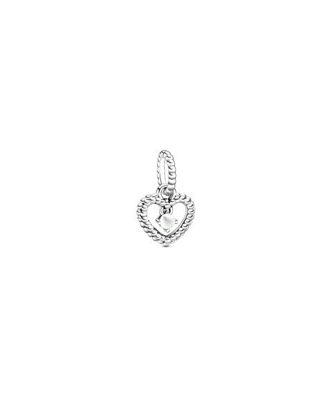 Pandora My True Colours Branco Joia Conta Pendente Pulseira April Birthstone Heart Mulher 798854C04