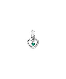 Pandora My True Colours Verde Floresta Tropical Joia Conta Pendente Pulseira May Birthstone Heart Mulher 798854C05