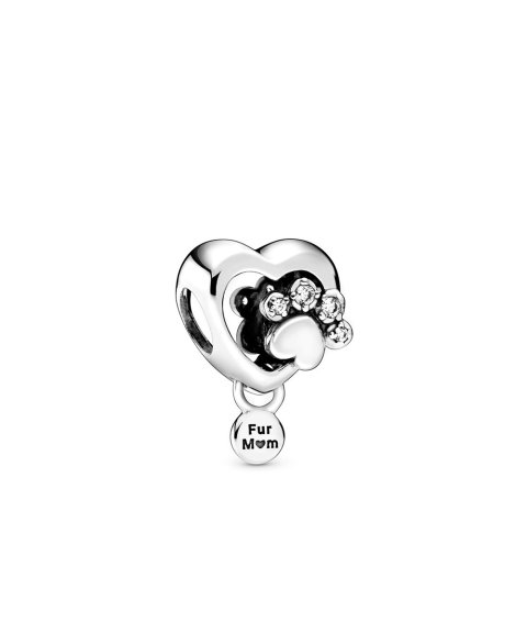 Pandora Sparkling Paw Print and Heart Joia Conta Mulher 798873C01