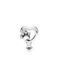 Pandora Sparkling Paw Print and Heart Joia Conta Mulher 798873C01