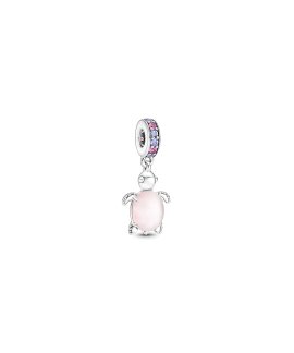 Pandora Murano Glass Pink Sea Turtle Joia Conta Pendente Pulseira Mulher 798939C02