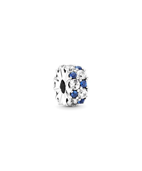 Pandora Clear and Blue Sparkling Joia Conta Clip Mulher 799171C01