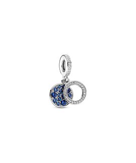 Pandora Sparkling Blue Disc Joia Conta Pendente Pulseira Mulher 799186C01