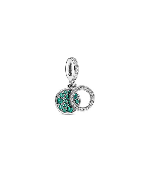 Pandora Sparkling Green Disc Joia Conta Pendente Pulseira Mulher 799186C02