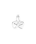 Pandora Mother and Daughter Double Heart Split Joia Conta Pendente Pulseira Mulher 799187C01