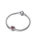 Pandora Sparkling Levelled Heart Joia Conta Mulher 799218C02