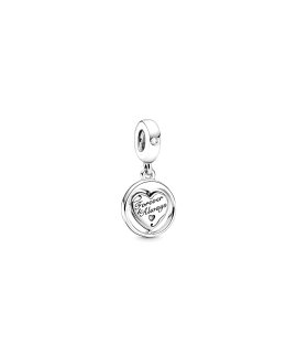 Pandora Forever and Always Soulmate Joia Conta Pendente Pulseira Mulher 799266C01