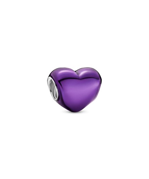 Pandora Metallic Purple Heart Joia Conta Mulher 799291C01
