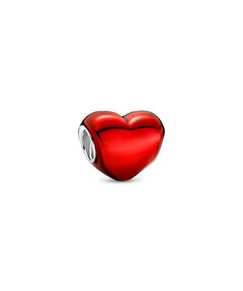 Pandora Metallic Red Heart Joia Conta Mulher 799291C02