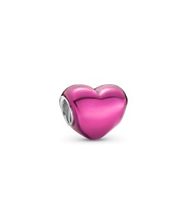 Pandora Metallic Pink Heart Joia Conta Mulher 799291C03