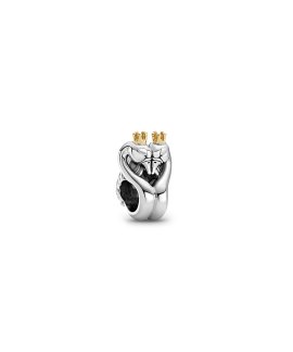 Pandora Two-tone Swans and Heart Joia Conta Mulher 799315C00