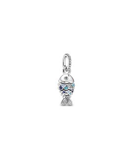 Pandora Blue Scaled Fish Joia Conta Pendente Pulseira 799428C01