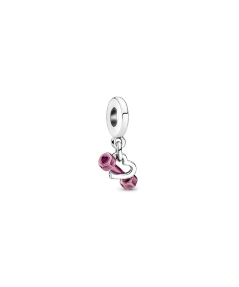 Pandora Dumbbell and Heart Joia Conta Pendente Pulseira Mulher 799545C01 Pandora Dumbbell and Heart Joia Conta Pendente Pulseira Mulher 799545C01